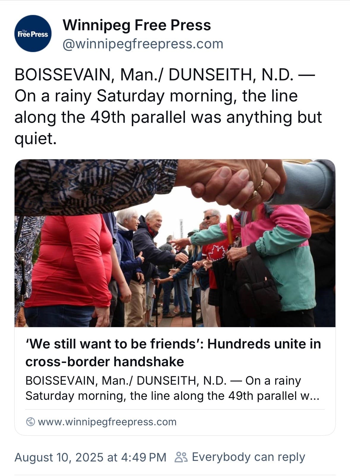 Some sweet folks shaking hands